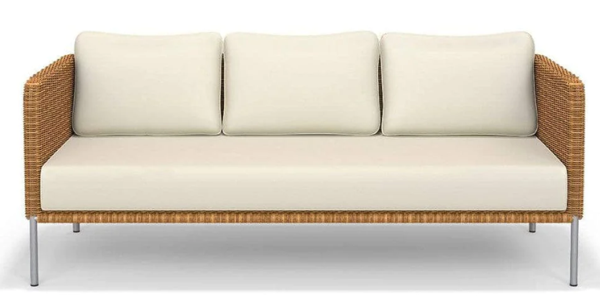 Sofa set (Stainless steel – Synthetic rattan- cushion)